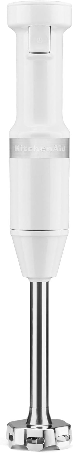 KitchenAid KFC3516WH 3.5 Cup Mini Food Processor, White & Variable Speed Corded Hand Blender, White KHBV53