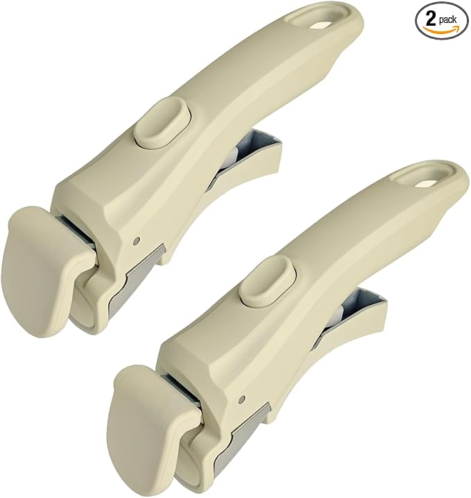 2 PC Removable Pot Handle Cream White, Universal Pan Handle, Replacement Handle for Pots and Pans, Fits All Cookware, Durable & Heat-Resistant