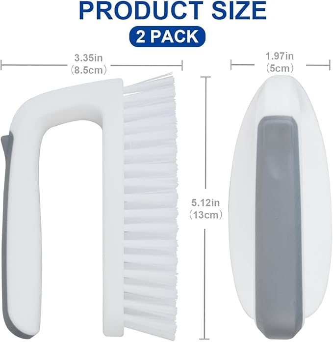 CELOX Cleaning Brush Set, 2 Dish Brush with soap Dispenser & 2 Heavy Duty Scrub Brush