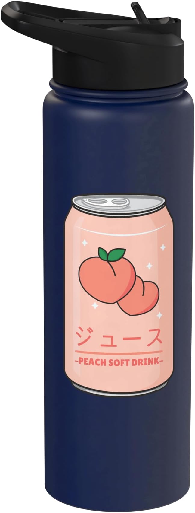 Kawaii Soft Drink Aesthetics Japanese Peach Juice Stainless Steel Insulated Water Bottle