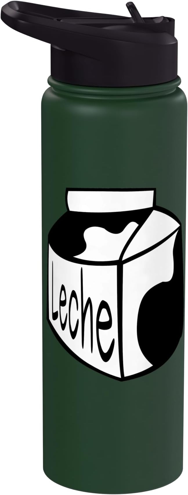 Leche Spanish Milk Carton Dairy Lover Stainless Steel Insulated Water Bottle
