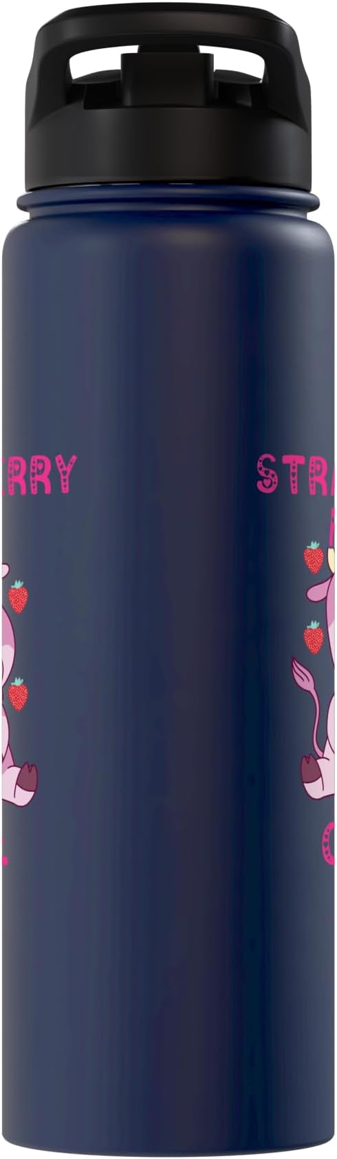 Strawberry Milk Girl Japanese Strawberry Shake Cute Pink Cow Stainless Steel Insulated Water Bottle
