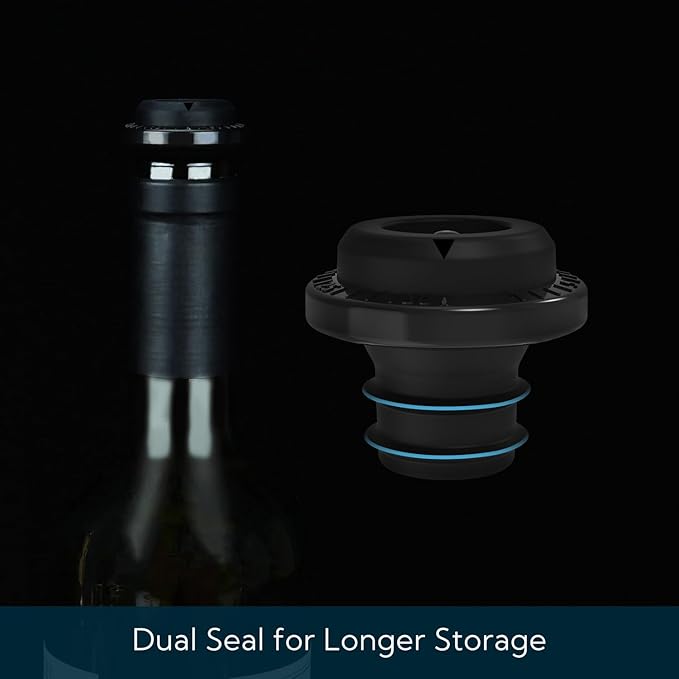 KITCHENDAO Rechargeable Electric Wine Aerator Dispenser and Wine Saver Vacuum Stoppers