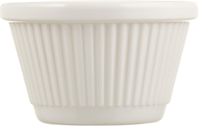 Winco Fluted Ramekins, 1.5-Ounce, Bone - 12 Pieces