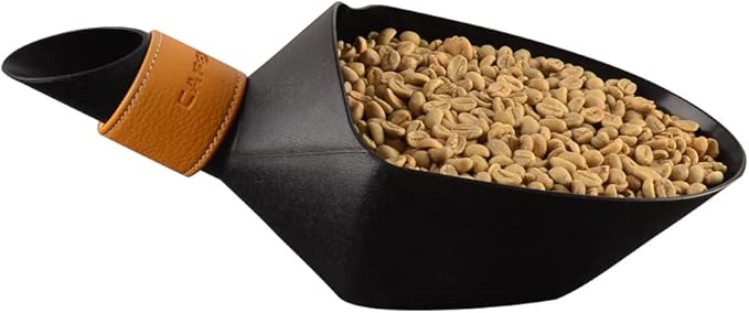 CAFEMASY Coffee Bean Scale Measure Scoop Shovel Kilo Bean Scooper (Black-Small)