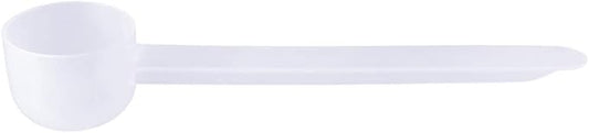 Plastic Measuring Scoop, 2 teaspoon (BOWL 10 cc | 10 mL) Long Handle Spoons for Powders, Granules, Coffee, Pet Food, Baking Supplies, Protein and Other Dry Goods, BPA Free (Set of 1)