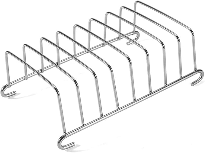 Silver 8 Holes Stainless Steel Tool Toast Cooling Grid Bread Rack Rectangle Air Fryer Accessories Organizer Safe Healthy Stainless Steel Toast Rack Baking Tools Accessories Cooling Racks