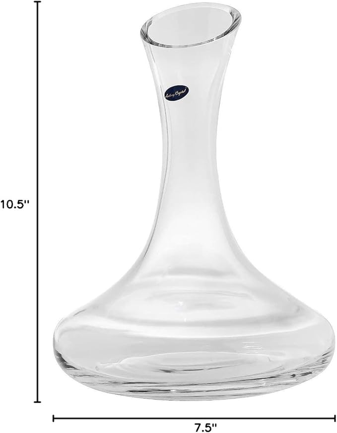 Amlong Crystal Lead-Free Large Wine Decanter, Red Wine Carafe, Wine Gift, Wine Accessories 58 oz(1700ml), with Crystal Globe Stopper and Cleaning Beads