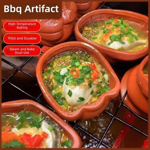 Ceramic Cooking with Lid small Heat Resistant Compatible Earthen Ceramic Cooking Pot Unglazed for Cooking, Rice Meat Soup Family Meals with Tray, spoon(11 * 9 * 9cm)