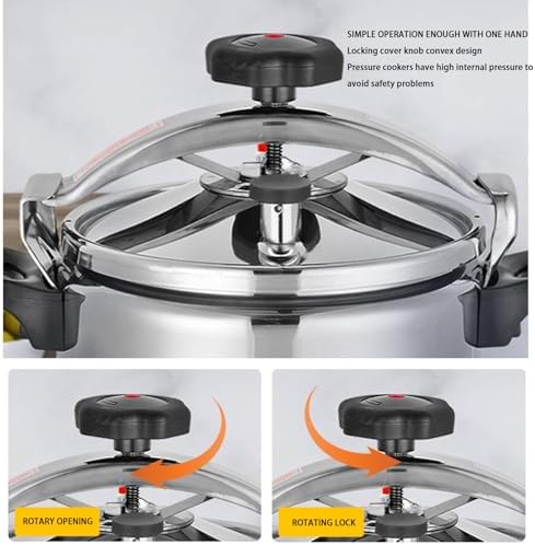 Pressure Cooker, Explosion Proof Stovetop Pressure Cooker with Double Bottom Canning Pot for Gas Stove Induction Cooker (4L)