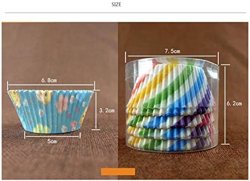 500 Packs Random Colorful Premium Greaseproof Cupcake Liners No Muffin Pan Needed Cupcakes