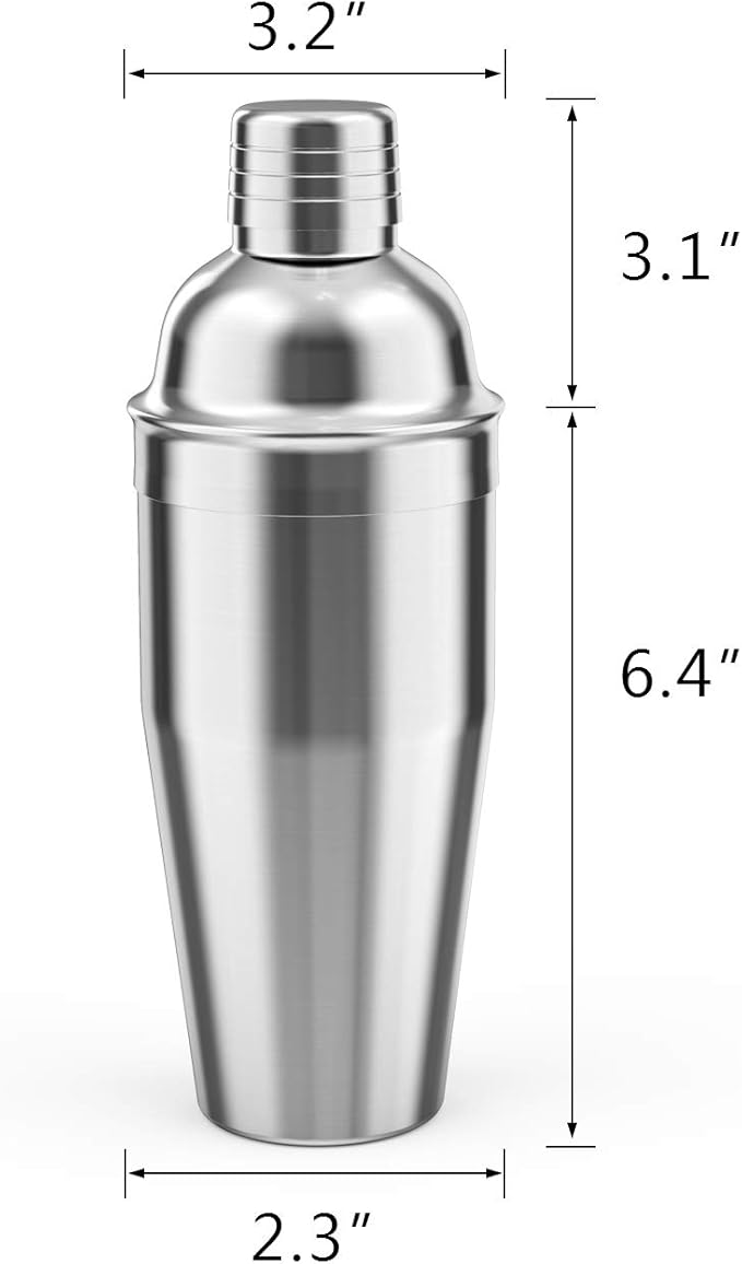 LUCKYGOOBO Cocktail Shaker Set,24 oz Martini Shaker,Bartender Kit with Stand,Stainless Steel Martini Mixer Built-in Strainer,Bar Tool Set,Drink Shaker,Fun Gifts.