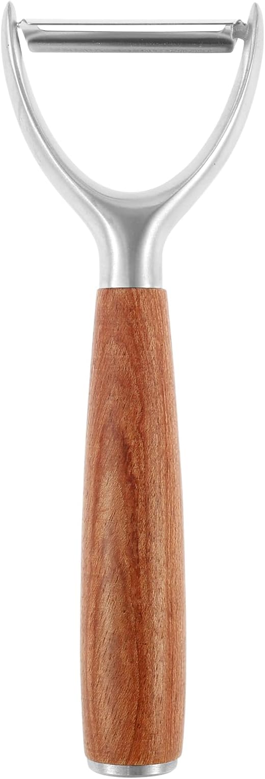 5Pcs Y Style Stainless Steel Vegetable Peeler for Fruit Veggie Heat Resistant Incisive Cucumber Peeler With Solid Wood Handle for Home Kitchen Use