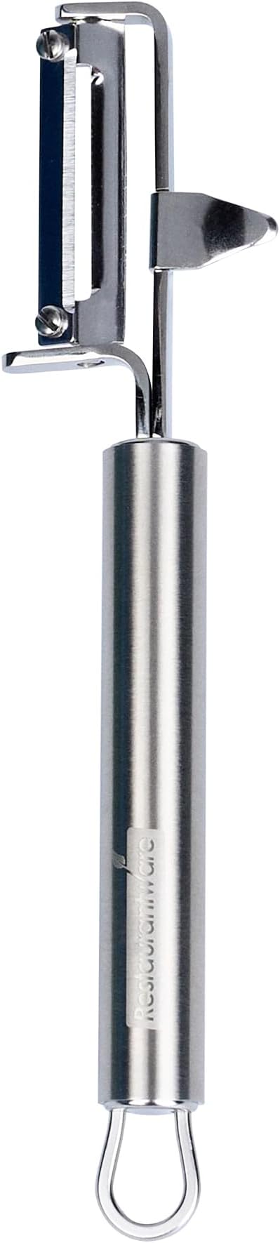 Restaurantware-German Standard 7.4 Inch Potato Peeler With Potato Eye Remover, 1 Swivel Vegetable Peeler - Sharp Blade, Ergonomic Handle, Stainless Steel, Dishwashable, For Carrot, Or, More