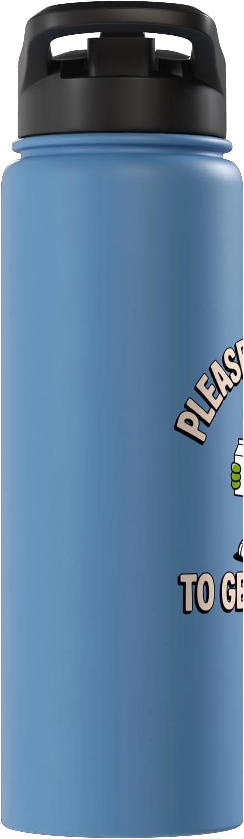 Please Remind Me To Get The Milk Funny Dinosaur Stainless Steel Insulated Water Bottle