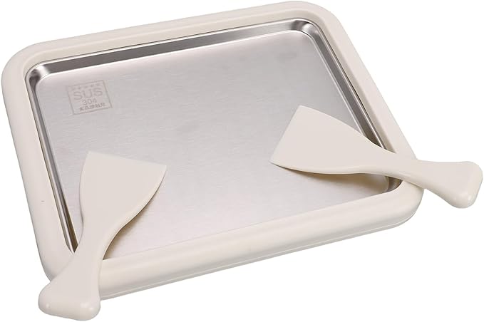 Rolled Ice Cream Maker, Frozen Yoghurt Plate Ice Cream Maker Machine, Soft Serve Slushies Gelato Pan and Roll, for Home DIY Ice Yogurt Sorbet