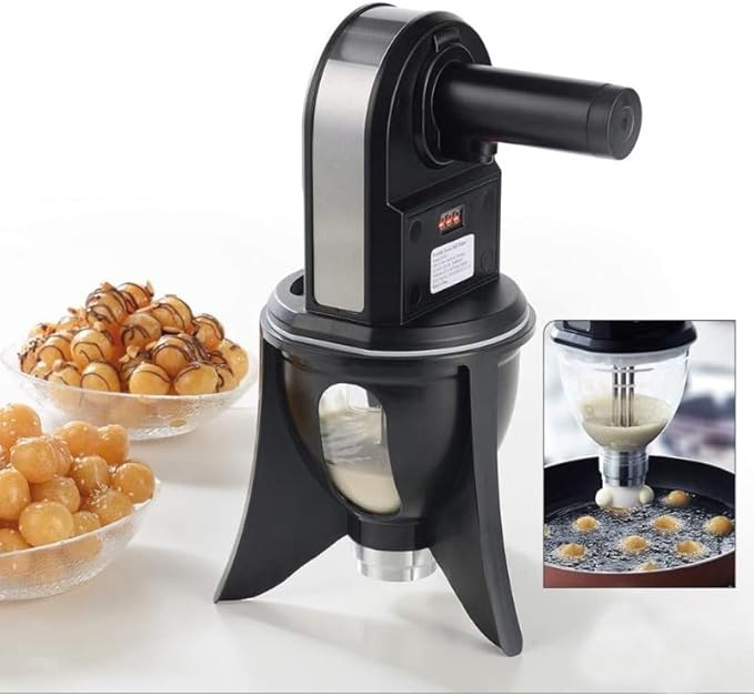 Electric Sweet Ball Maker, Small Automatic Luqaimat Machine, Meatball Maker Machine, Rice-Meat Dumpling & Fish Ball Making Forming Machine for DIY Lover