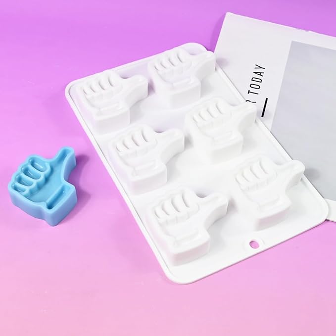Food-Grade Silicone Thumb Molds, Non-Stick Baking Pan Mold for Chocolate, Candy, Jelly, Ice Cube, Muffin (H_ Thumb)