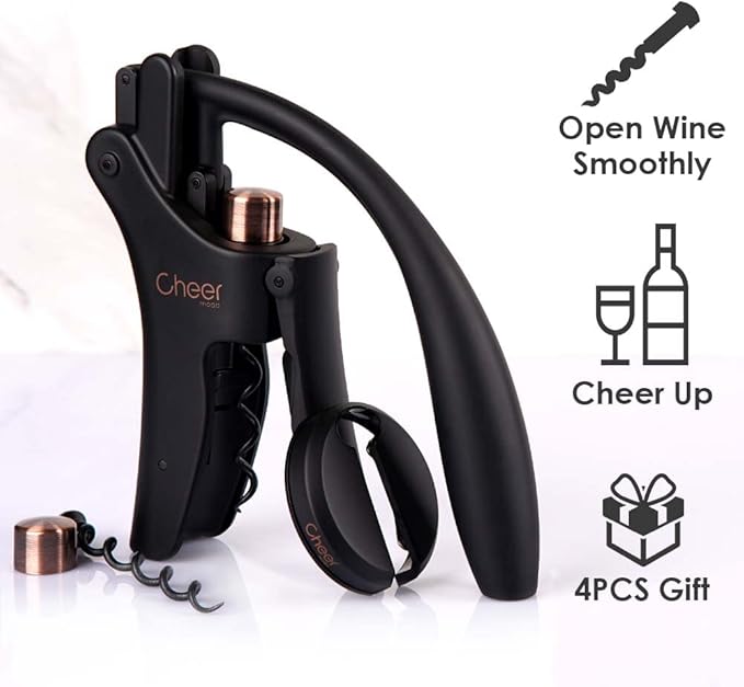 CHEER MODA Professional Corkscrew Wine Bottle Opener with Beer Opener, Sommeliers Corkscrews, High-Level Bartender Great Handling Screw Puller