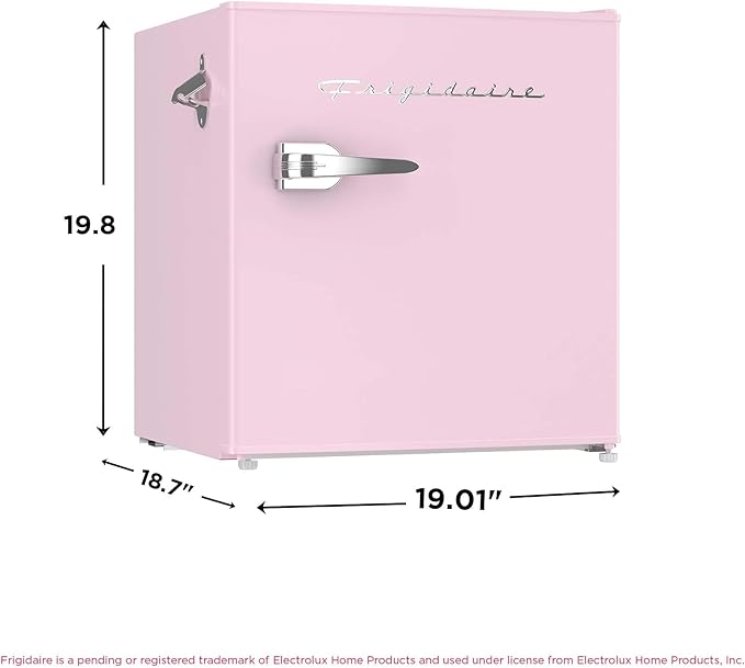 Frigidaire EFR176 1.6 cu. ft. Retro Bar Fridge with Side Bottle Opener (Pink)