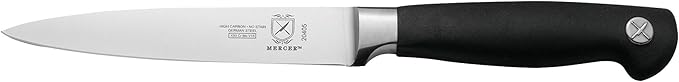 Mercer Culinary M21960BM Genesis 5-Piece Bamboo Magnetic Board and Knife Set