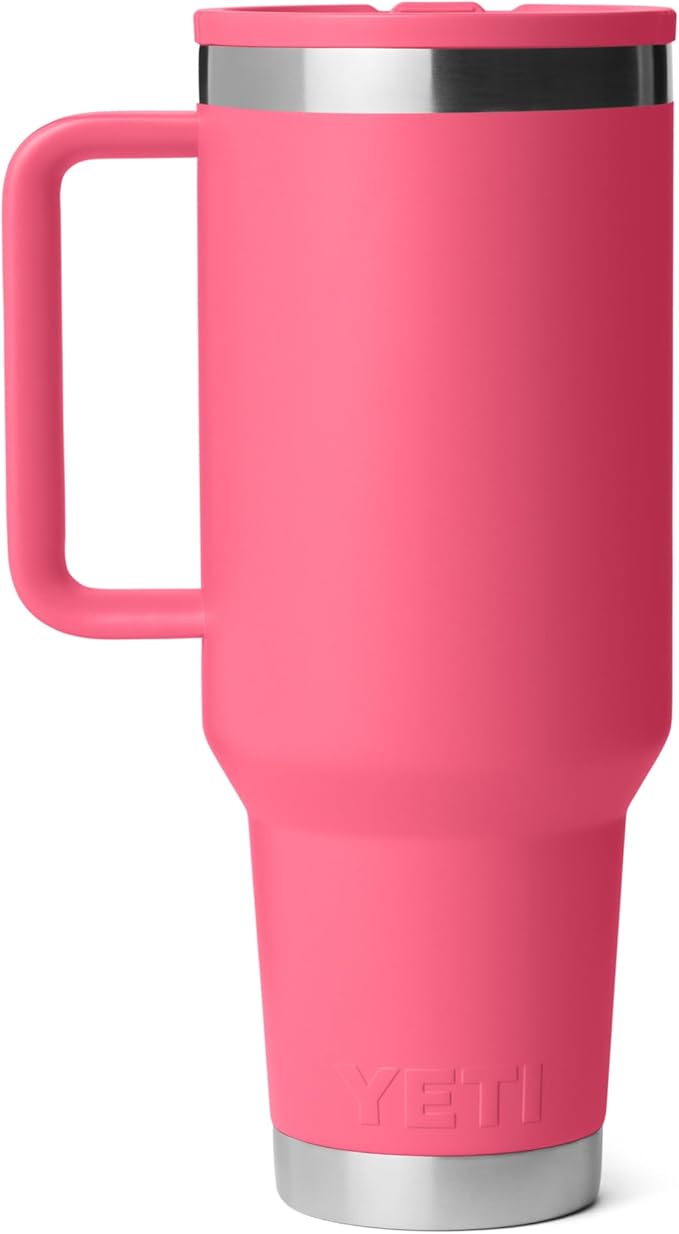 YETI Rambler 40 oz Travel Mug with Flip Straw Lid – Stainless Steel, Vacuum Insulated, Leakproof, Cup Holder Friendly