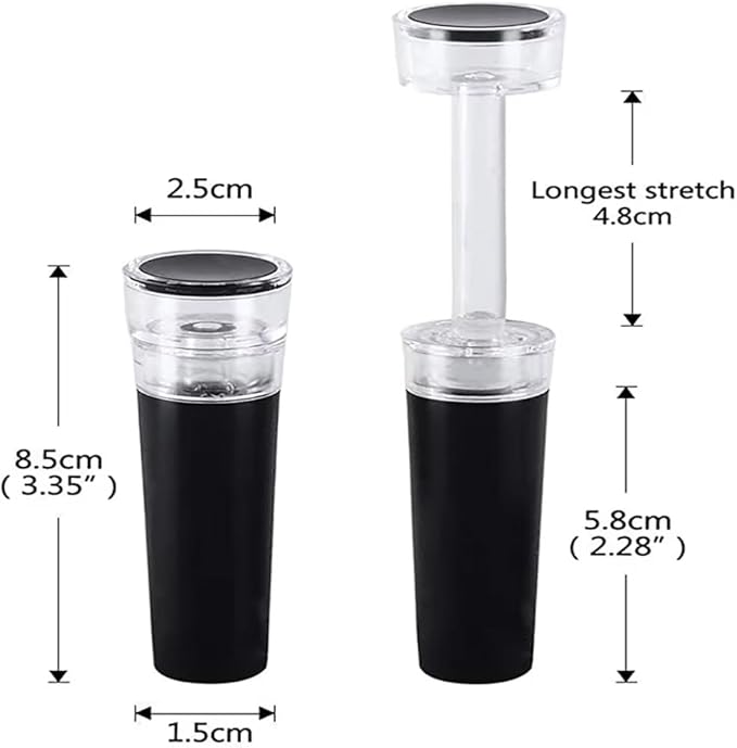 Black Silicone Stopper 1/2/3/4pcs, Wine Bottle Stopper With Built-in Vacuum, Wine Pump, Food Safety Silicone Cap, Vacuum Wine Stopper, Winery Accessories(2pcs)