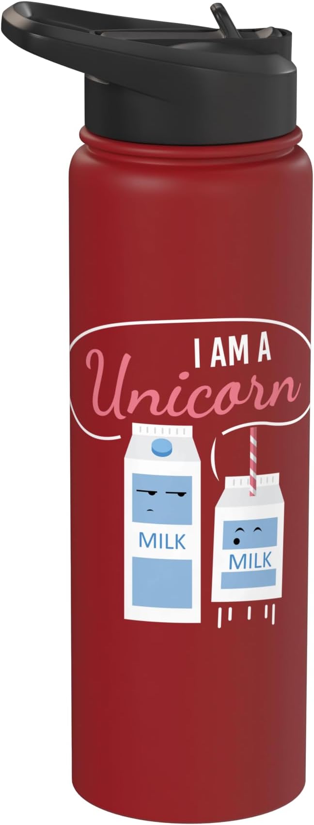 I Am A Unicorn I Milk Funny Funny Milk Carton Fun Unicorn Stainless Steel Insulated Water Bottle