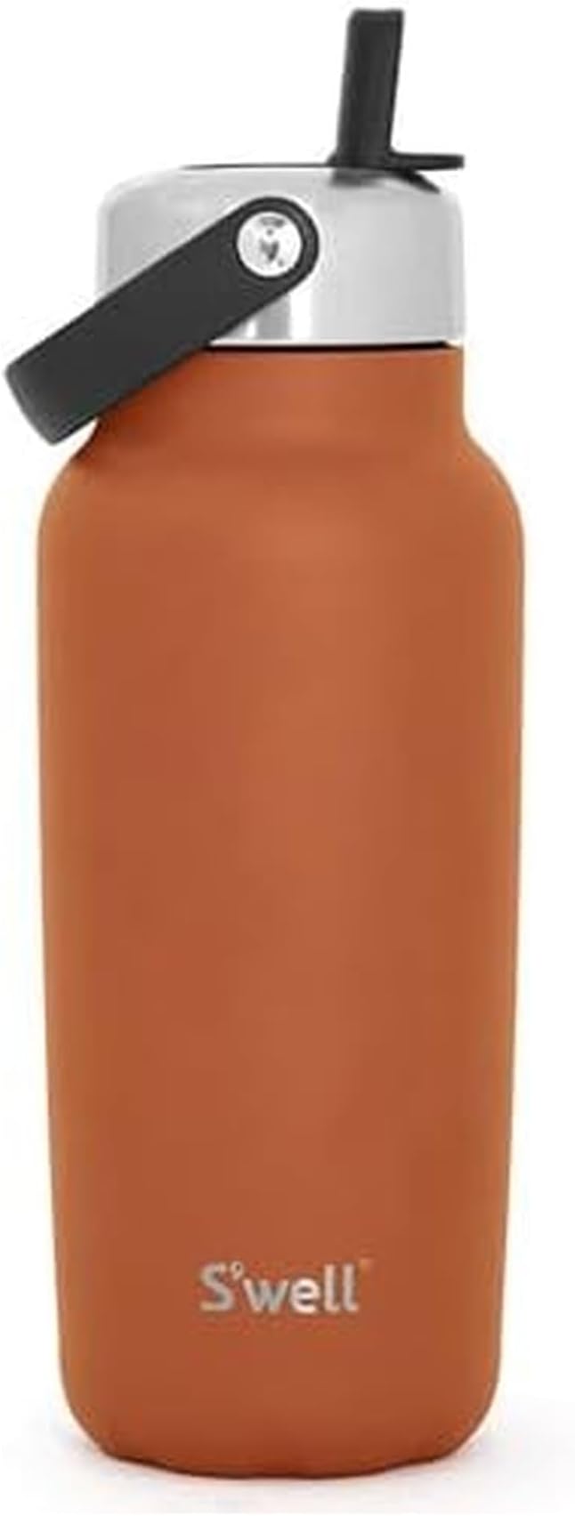 S'well Recycled Stainless Steel Explorer with Flip Straw Lid, 32oz, Carnelian, Triple Layered Vacuum Insulated Containers Keeps Drinks Cold for 42 Hours and Hot for 10