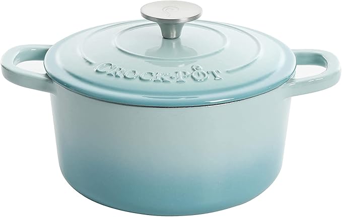Crock-Pot Artisan Round Enameled Cast Iron Dutch Oven, 7-Quart, Blush Pink