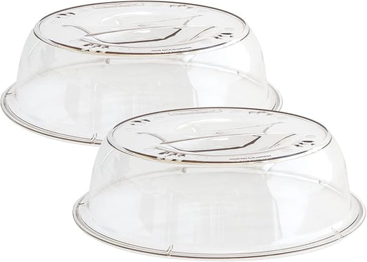 Nordic Ware Plastic Deluxe Microwave Cover, Clear (Set of 2)