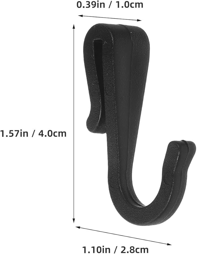 YARNOW 12pcs Black Plastic S-Shaped Multi-Purpose Kitchen Utensil Hooks with Clip-on Design for Wire Shelving, Hanging Storage Rack for Kitchen, Office, and Bathroom Organization