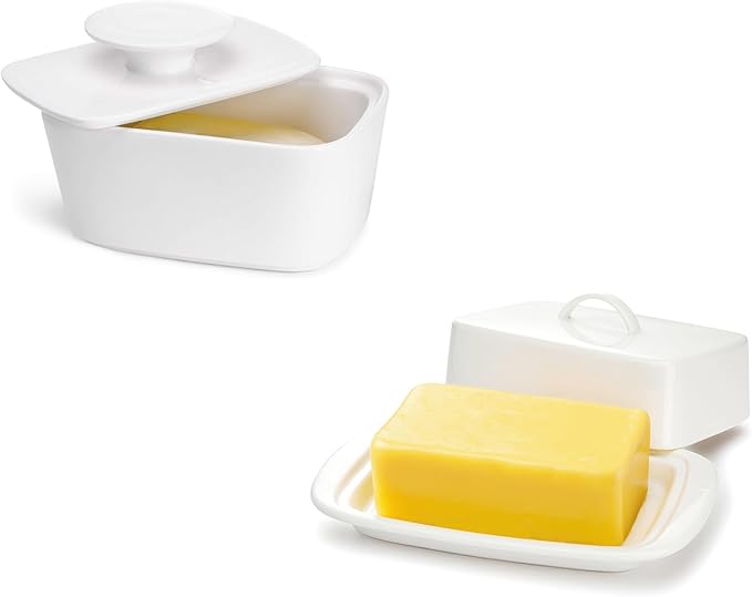 Sweese Large Ceramic Butter Dish with Lid for Countertop