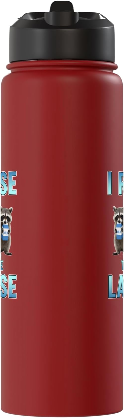 I Refuse To Tolerate Lactose Funny Raccoon Humor Stainless Steel Insulated Water Bottle