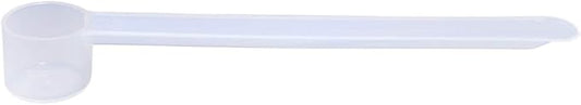 Plastic Measuring Scoop, (2.5 cc | 1/2 teaspoon | 2.5 mL) Long Handle Spoons for Powders, Granules, Coffee, Pet Food, Baking Supplies, Protein and Other Dry Goods, BPA Free (Set of 100)