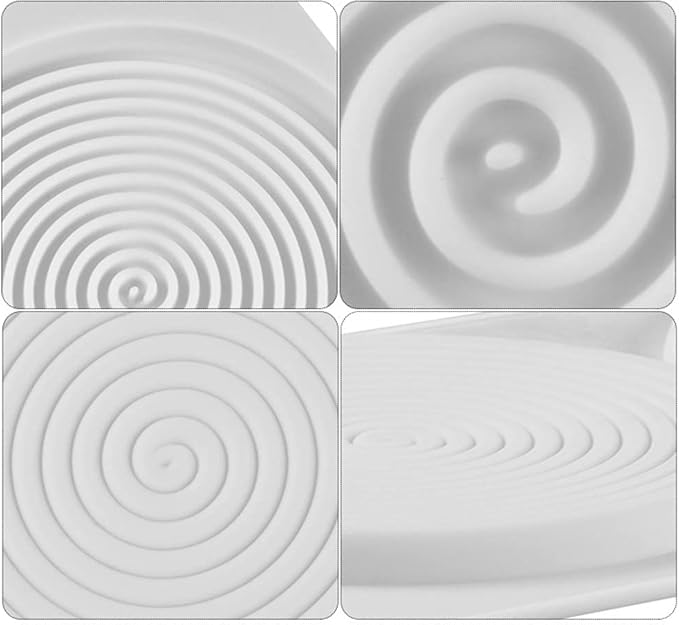6 Holes Spiral Shape Silicone Mold 3D Cake Moulds Mousse for Ice Creams Chocolate Pastry Bakeware Dessert Art Pan