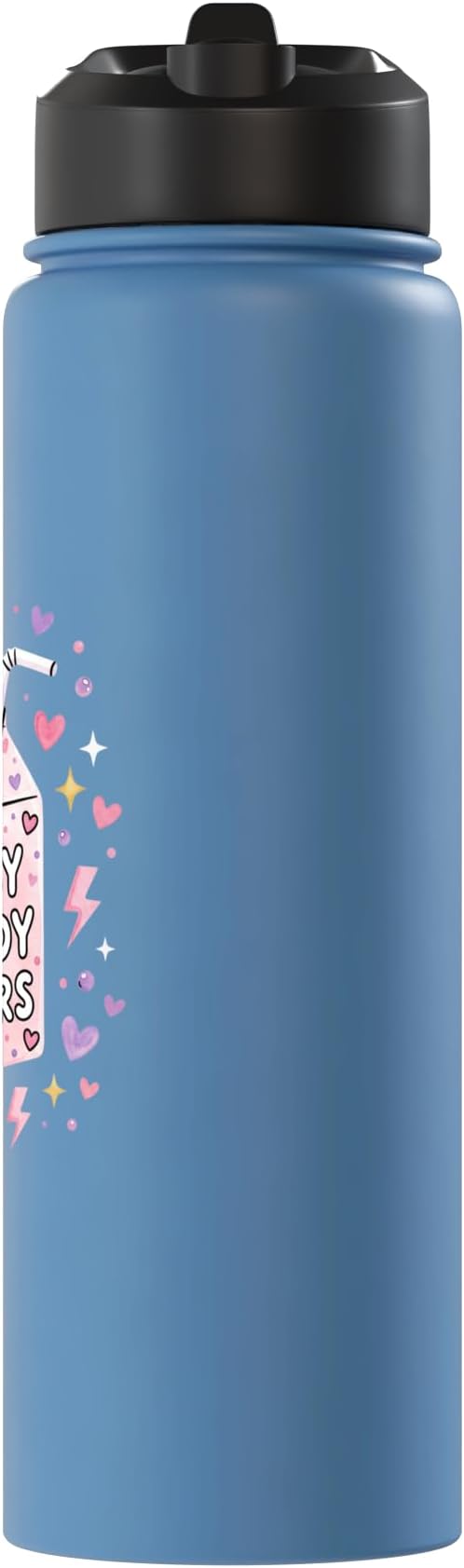 Baby Daddy Tears Retro Pink Milk Carton Hearts Aesthetic Stainless Steel Insulated Water Bottle