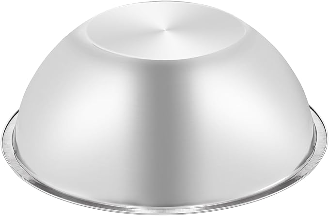 Suwimut 3 Pack Stainless Steel Mixing Bowls, 6 Quart Flat Base Stainless Steel Serving Bowls, 12.6 Inch Mirror Polish Large Metal Bowl Set for Kitchen Cooking, Baking, Prepping