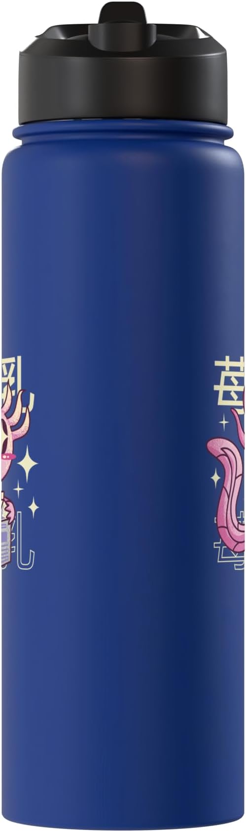 Cute Sea Creature Drinking Milk Japanese Art Kawaii Stainless Steel Insulated Water Bottle
