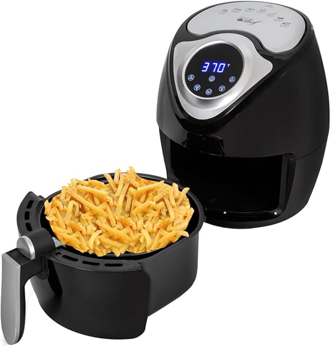 Deco Chef DAIRFR 3.7QT Electric Oil-Free Digital Air Fryer for Healthy Frying (Renewed)