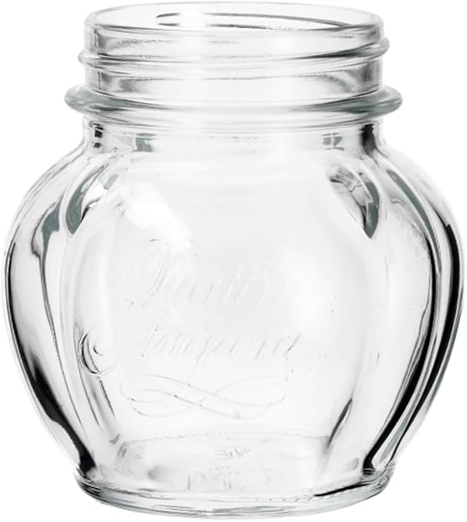 Bormioli Rocco Quattro Stagioni Stacking Jar (Set of 4) - 9.25 Oz Glass Jar - Nestable & Stackable, Wide‑Mouth for Canning, Serving & Storing - Dishwasher & Freezer‑Safe Glass Container, Made in Italy