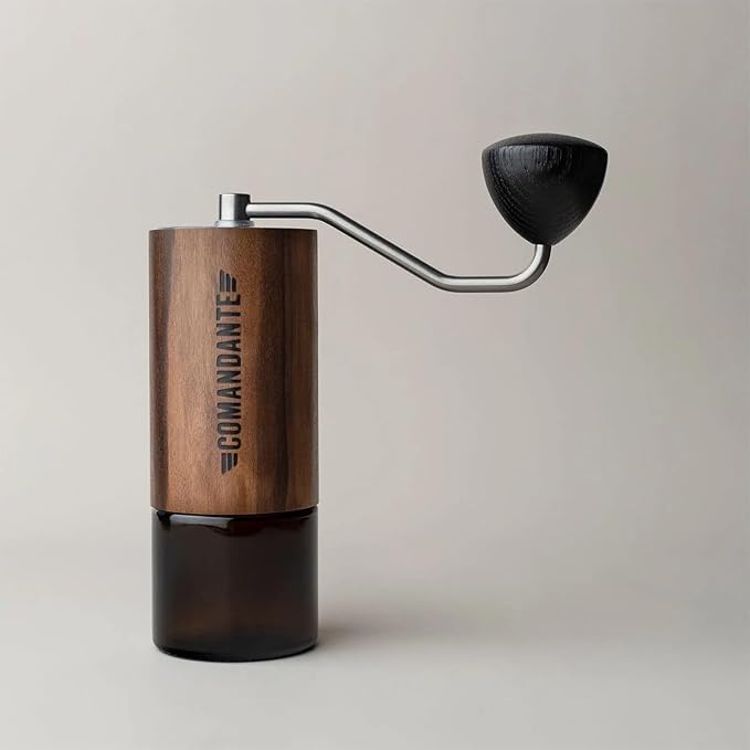 COMANDANTE C40 MK4 Nitro Blade Liquid Amber/Stainless Steel Coffee Grinder, Silver/Brown, Silver/Brown