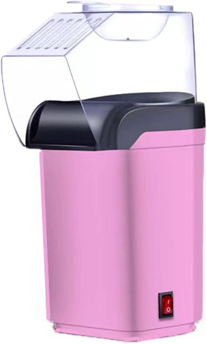 Nostalgia Hot Air Popcorn Popper Maker, 1200W Electric Pop Corner Machine, 16 Cups, 3 Minutes Done, Fully Automatic Healthy No Oil and No Sugar Corn Popcorn Machine (Pink)