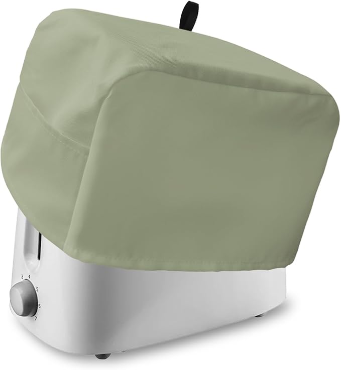Sage Green Toaster Cover - Dust-Proof, 2-Slice, Bread Maker Cover, 12x7.5x8in