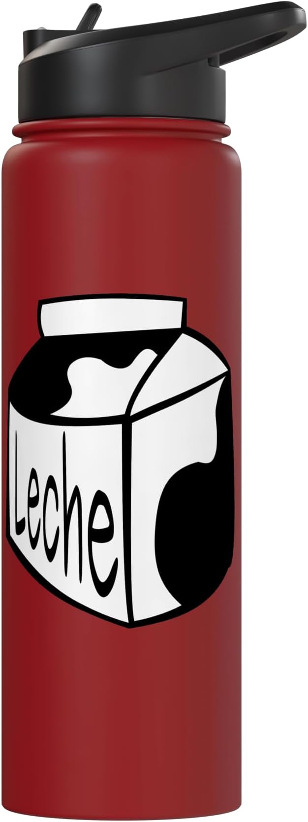 Leche Spanish Milk Carton Dairy Lover Stainless Steel Insulated Water Bottle