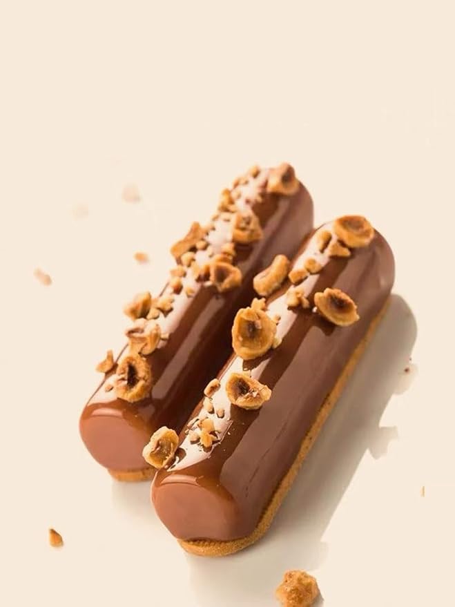 3D Cylindrical Silicone Mold for Baking Mousse,3D Silicone Baking Molds for Cakes French Dessert Mold for Pastry Chocolate Silm Bar Cake Decoration Mold(8-Cavity)