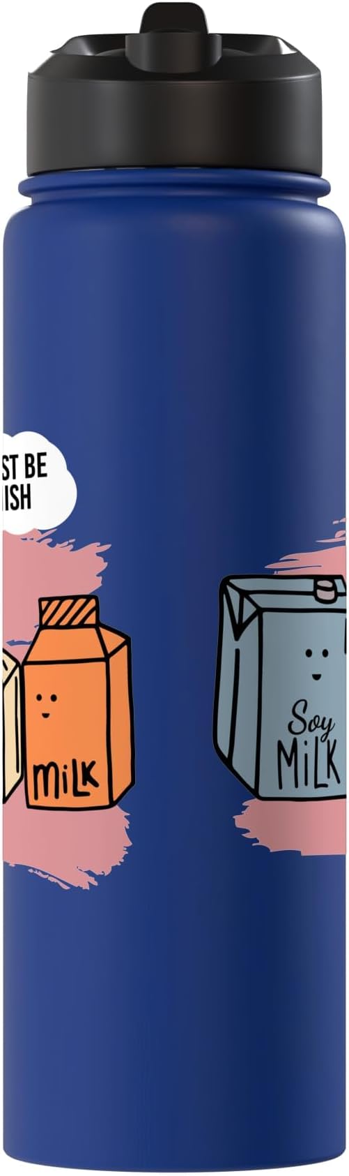 He Must Be Spanish I Milk Soy Milk Milk Carton Fun Soy Stainless Steel Insulated Water Bottle