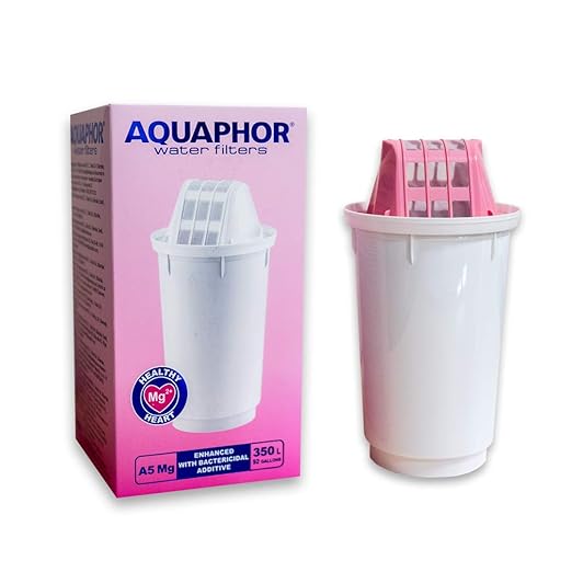 Aquaphor Provence, White, Includes 1 A5 mg Cartridge, Premium Filter in Glass Optics Against Lime, Chlorine and enriches The Water with Magnesium, 4,2 l