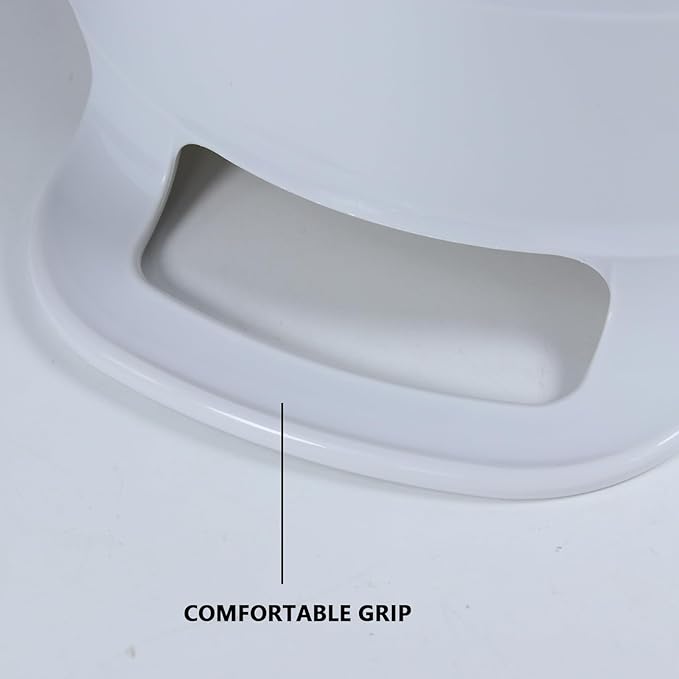 Mixing Bowls - 4 Piece Nesting Plastic Mixing Bowl Set with Pour Spouts and Handles - Non Slip Bottom and Measurement Markings (Light Gray)