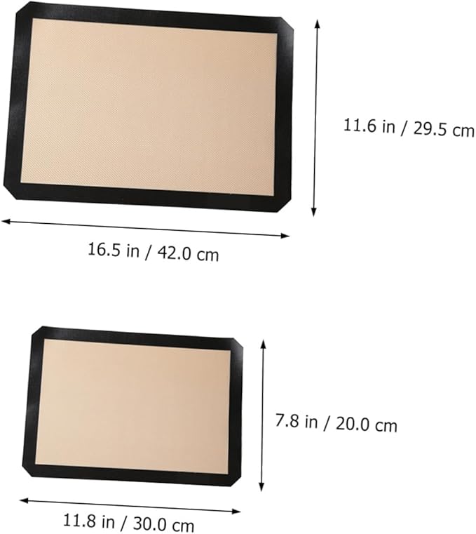 Cabilock 4pcs Silicone Baking Mats Nonstick Oven Liners for Cake Pastry Cookie Baking Easy to Clean for Roasting Meat and More
